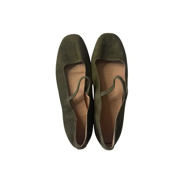 Madewell Olive Green Suede Flats - Picture 6 of 8